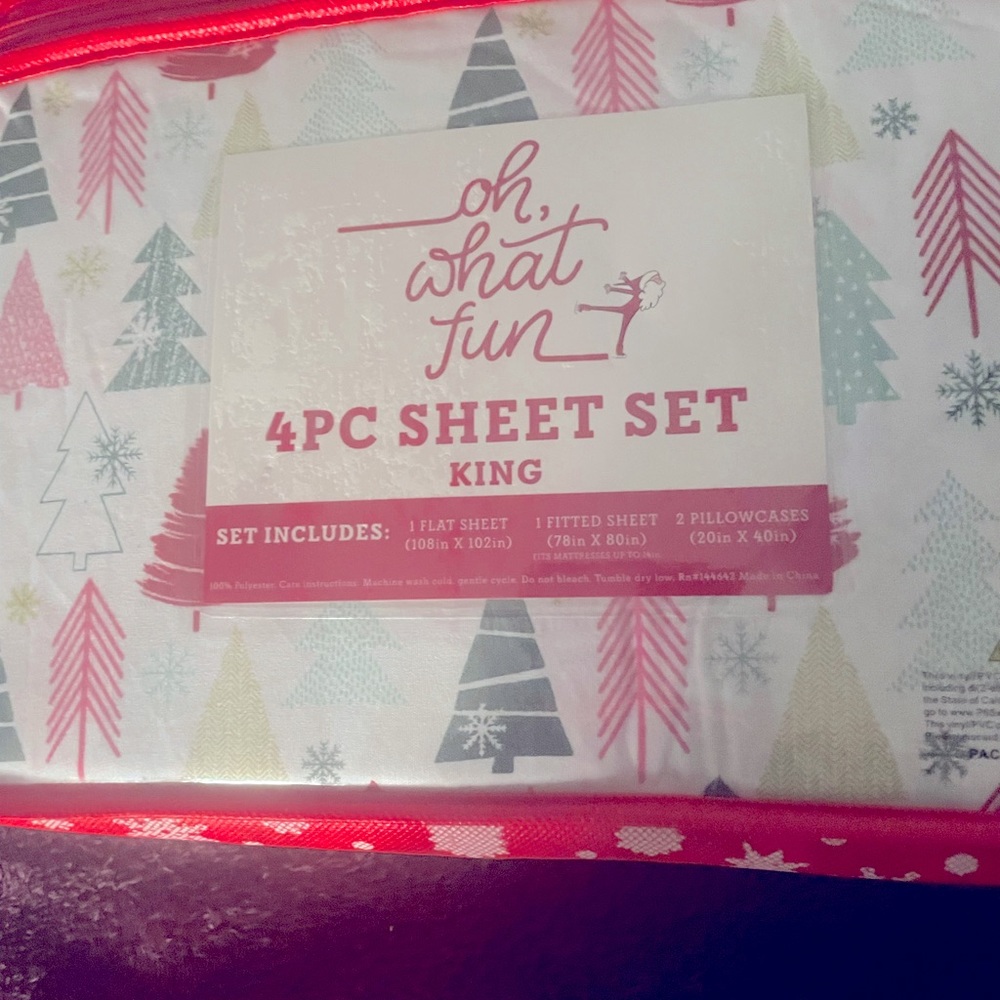 King size Christmas sheets